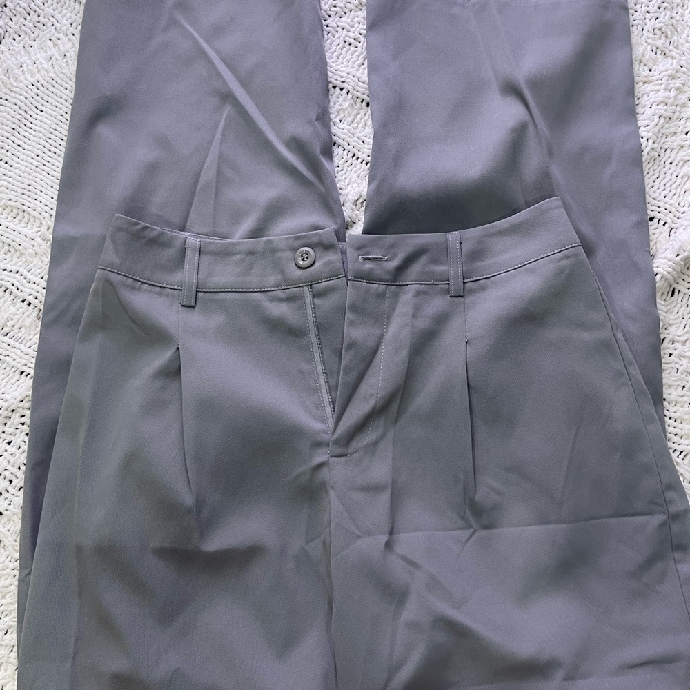 Gray Pleated Trousers